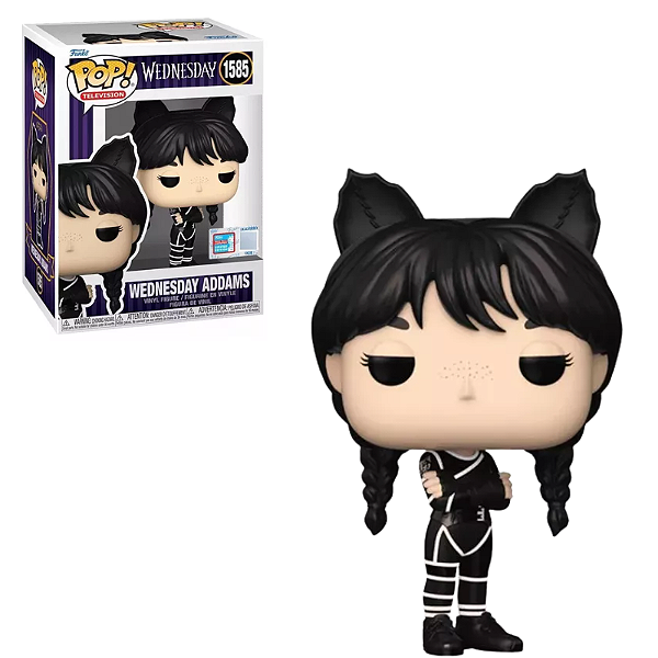 Funko Pop Wednesday Addams 1585 Fantasia de Gato Wandinha