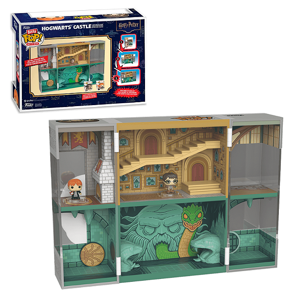 Funko Bitty Pop Hogwarts Castle Box Kit Rony e Harry Potter