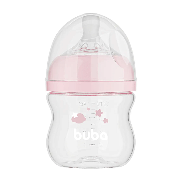 Buba Mamadeira Easy Flow Anticólica Nuvem Rosa 120ml