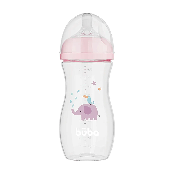 Buba Mamadeira Easy Flow Anticólica Elefante Rosa 270ml