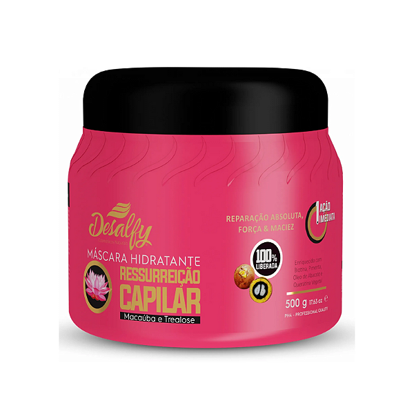 Desalfy Máscara Hidratante Linha Ressurreição Capilar 500g