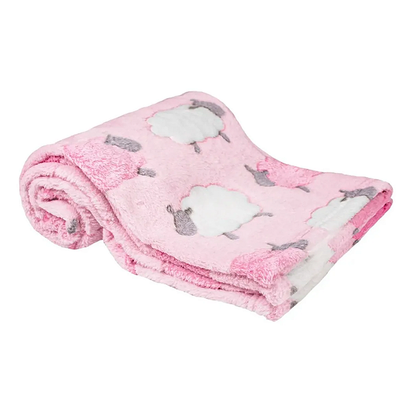 Buba Mantinha Bebê Toque Macio Rosa Ovelinhas