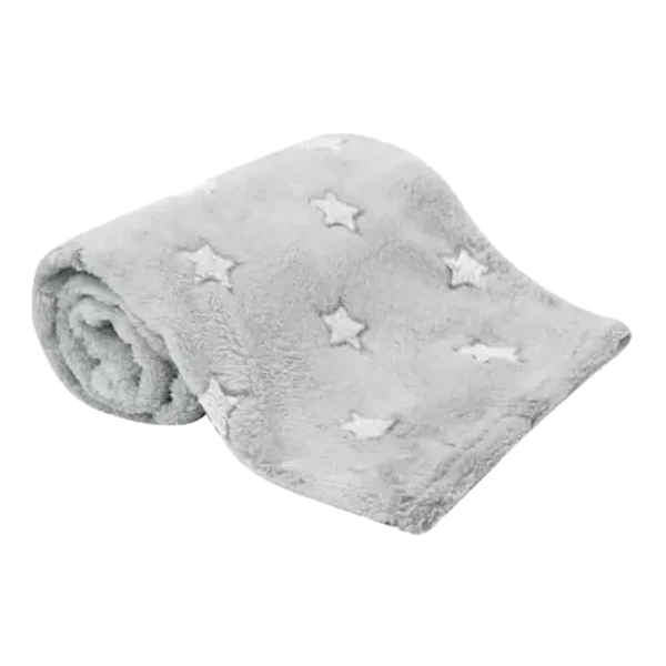 Buba Mantinha Bebê Toque Macio Cinza Estrelinhas