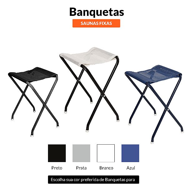 Banqueta para sauna fixa