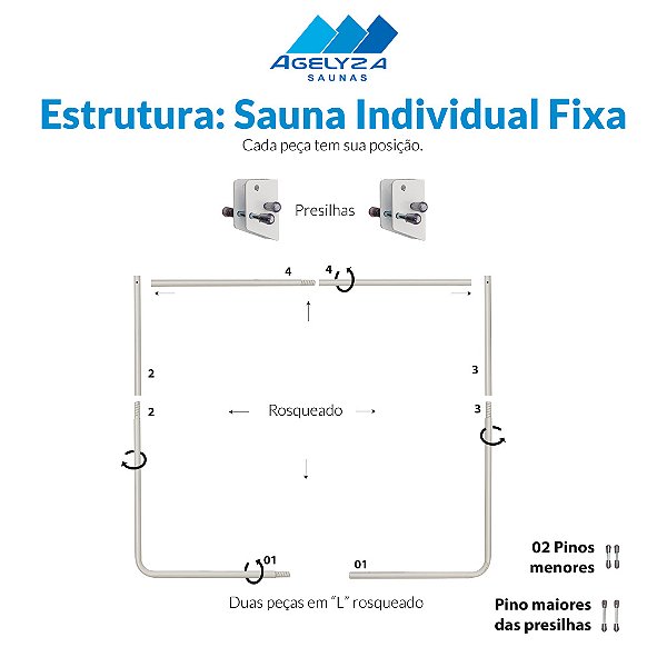 Estrutura da Sauna Individual Fixa