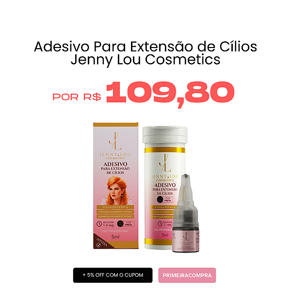 Adesivo Para Extensão de Cílios Jenny Lou Cosmetics