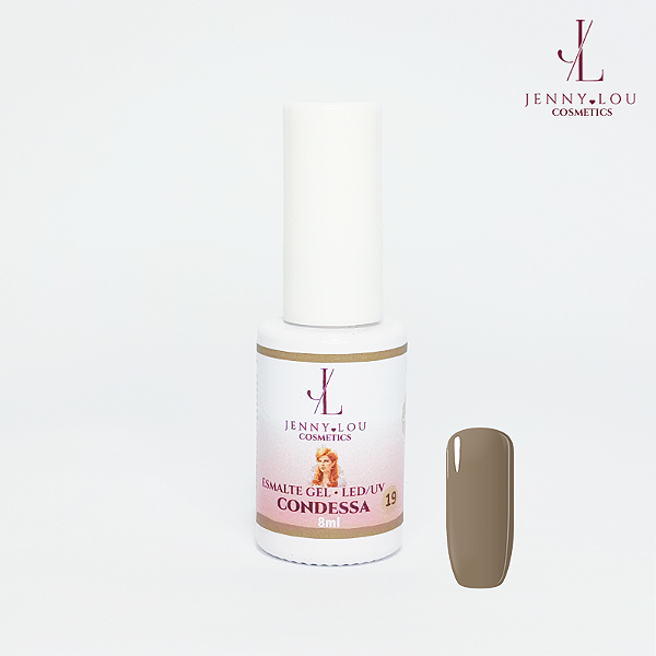 Esmalte em Gel Led/UV Condessa 8ml Jenny Lou Cosmetics