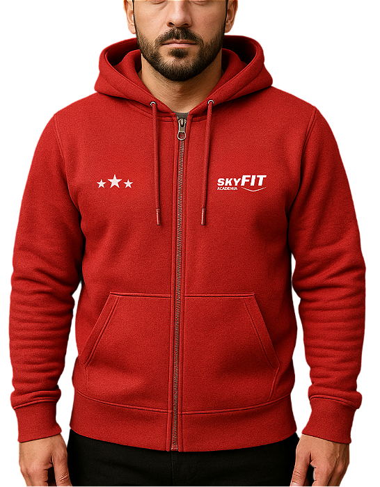 Blusa Moletom Vermelho Uniforme SkyFIT Unissex