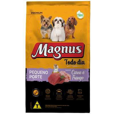 Saco Ração Magnus Mini Bits Carne e Frango 15kg