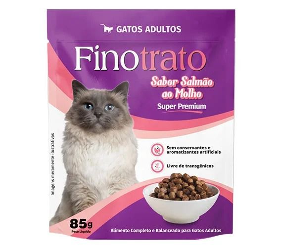 Sachê Gato Adulto Salmão Fino Trato 85g