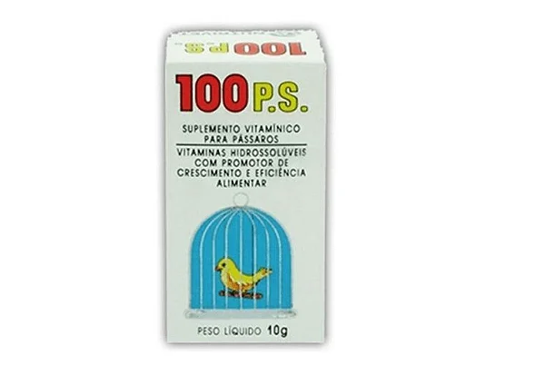 100 P.S. Suplemento vitamínico para Pássaros 10g