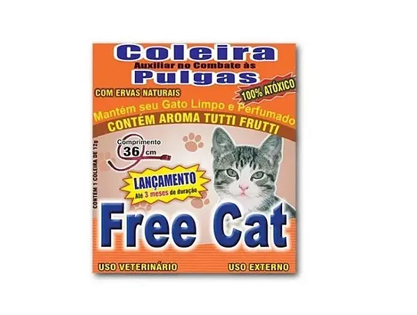 Coleira Auxiliar a Pulgas Free Cat