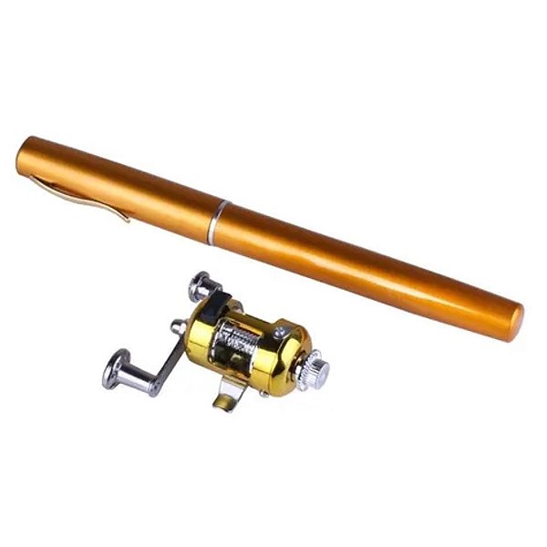 Mini Vara de Pesca Caneta  com Carretilha