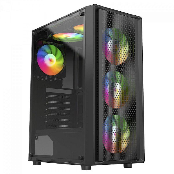 GABINETE GAMER ATX STORM 4X FAN RGB LIKETEC