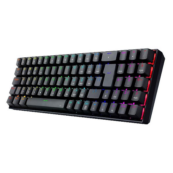 TECLADO MEC S/FIO ZED PRO K627P RGB S. MARROM REDRAGON