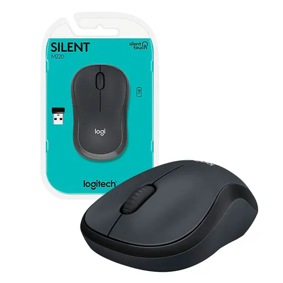 MOUSE S/FIO SILENT M220 GRAFITE LOGITECH