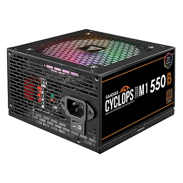 FONTE ATX 550W CYCLOPS M1-550B RGB 80+ BRONZE GAMDIAS