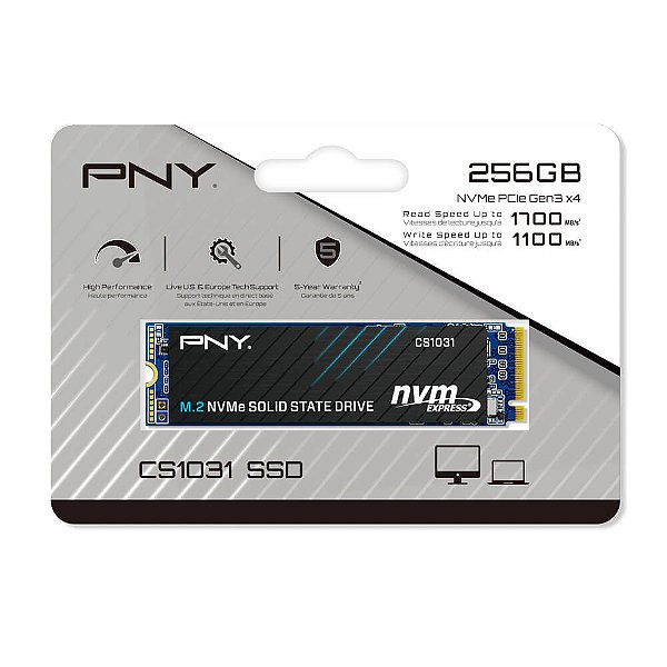 SSD M.2 256GB NVME 2280 CS1031 1700 / 1100 PNY