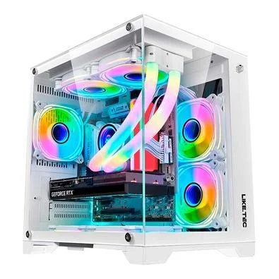 GABINETE GAMER MAD ROCK SNOW 4X FAN ARGB LIKETEC