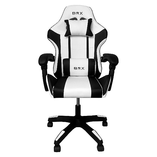 CADEIRA GAMER IMPACT BRANCA/PRETA BRX