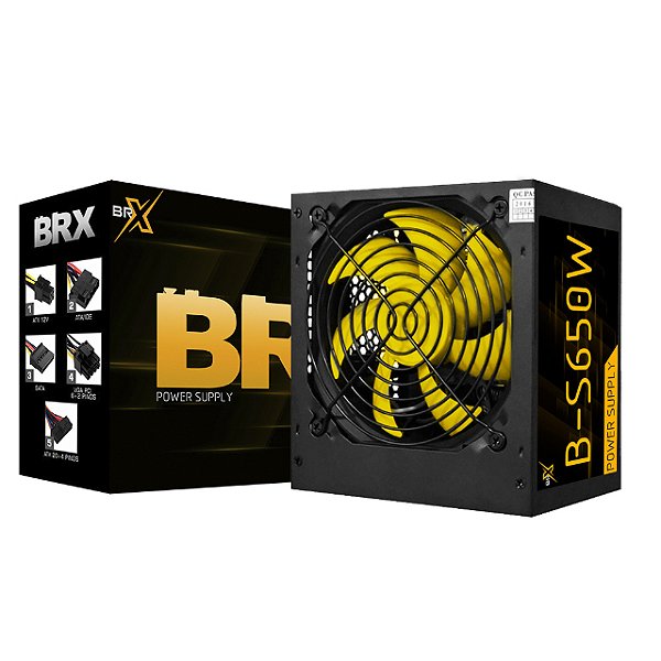 FONTE ATX 650W PFC ATIVO BIVOLT AUTO B-SA650 BRX
