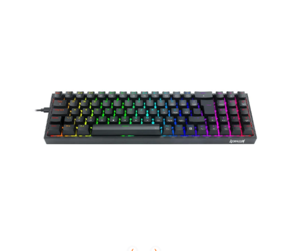 TECLADO MECANICO POLLUX RGB PRETO S. BLUE K628RGB-B REDRAGON