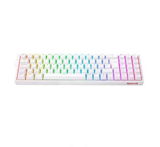 TECLADO MECANICO POLLUX RGB BRANCO S. MARROM K628RGB-W REDRAGON