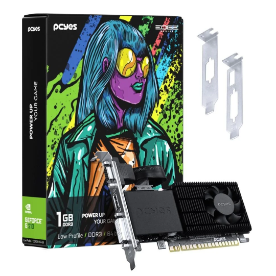 PLACA DE VIDEO 1GB NV GT 210 64B LOW PROFILE PCYES