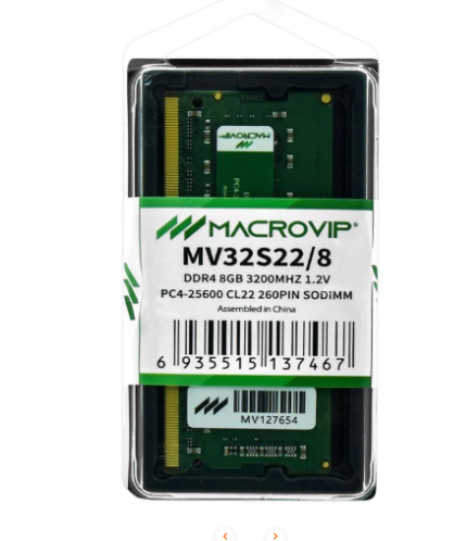 MEMORIA NOTE 8GB DDR4 3200 MV32S22 MACROVIP