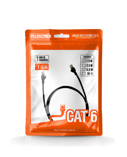 CABO REDE CAT6 5M PC-ETH6U50BK PRETO