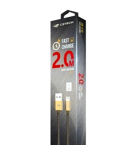 CABO USB-LIGHTNING 2,0A 2M CB-210GD C3T