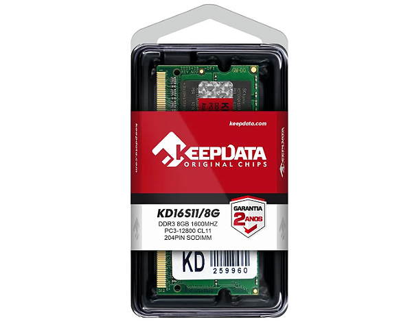 MEMORIA NOTE 8GB DDR3 1600 KD16S11/8G KEEPDATA