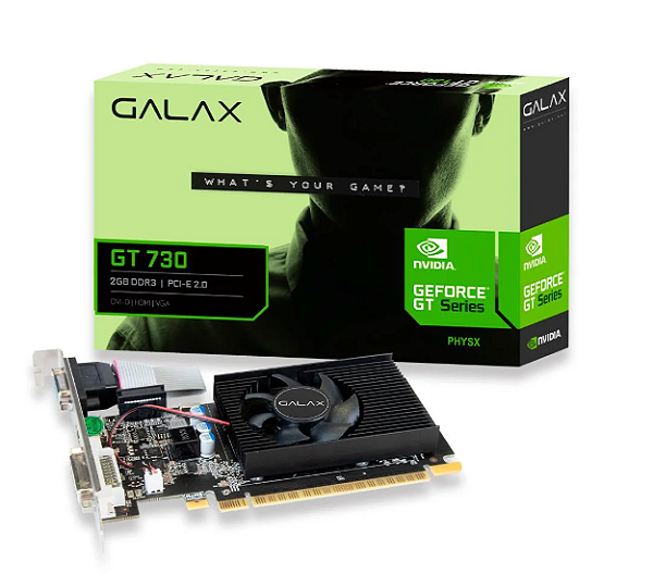PLACA DE VIDEO 4GB GT 730 L. PROFILE DDR3 128BITS GALAX