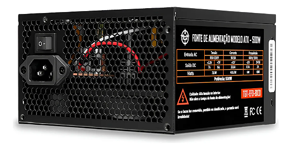 FONTE ATX 500W BIVOLT AUTO EFD-BK01 TGT