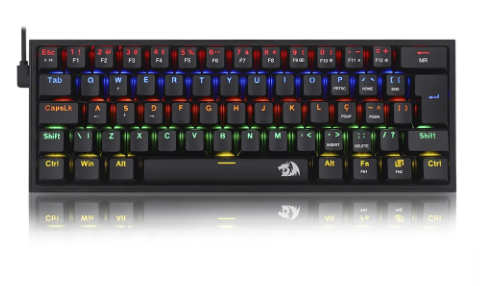 TECLADO MEC 60% USB-C FIZZ RGB S. MAGNETIC K617RGB-M PRETO REDRAGON