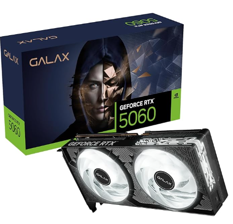 PLACA DE VIDEO 8GB NV RTX 5060 128BITS BLACK GF 1-CLICK OC GALAX