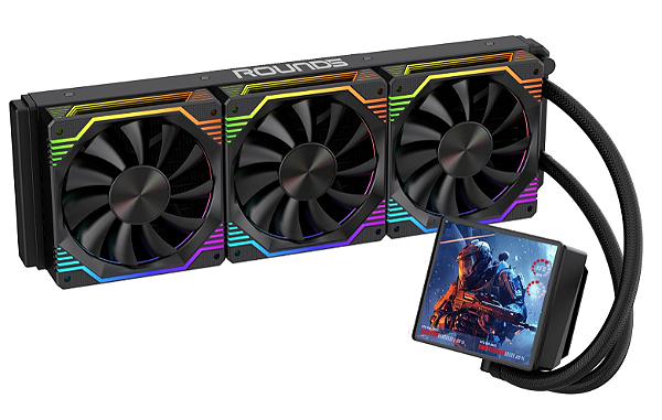 WATER COOLER 360MM ARGB ZEPHYRO BLACK TELA 4" TDP300W ROUND5