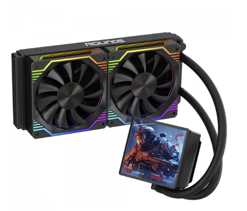 WATER COOLER 240MM ARGB ZEPHYRO BLACK TELA 4" TDP250W ROUND5