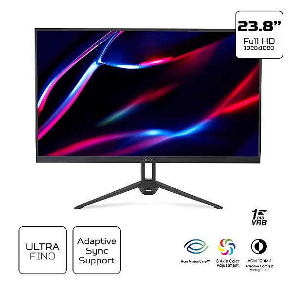MONITOR 23.8 GAMER NITRO FHD 144HZ HDMI DP KG243Y P1BIP ACER
