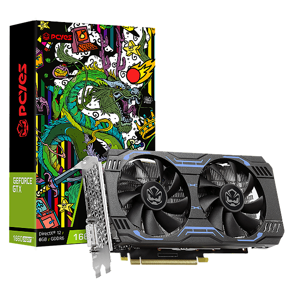 PLACA DE VIDEO 6GB NV GTX 1660 SUPER GDDR6 192 BITS 2X FAN PCYES