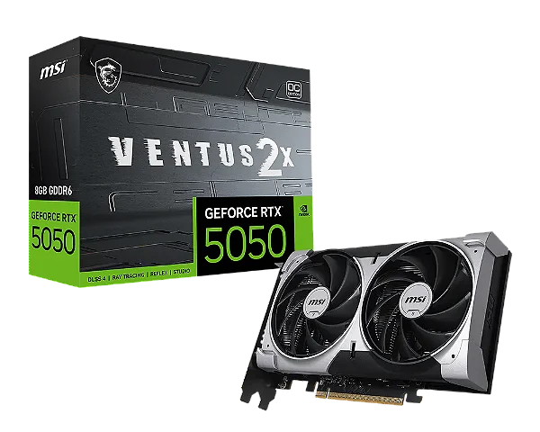PLACA DE VIDEO NV RTX 5050 8GB GDDR6 128BITS VENTUS 2X OC 912-V538-010 MSI