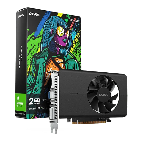 PLACA DE VIDEO NV GF GT740 2GB GDDR5 1FAN PVGT740GB2PE PCYES