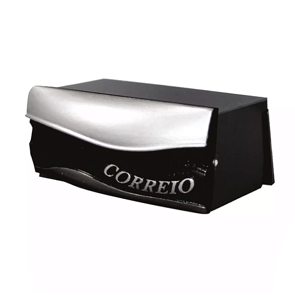 Caixa de Correio para Muro Embutir na Cor Preta Moderna Sofisticada Tamanho 30x25x12
