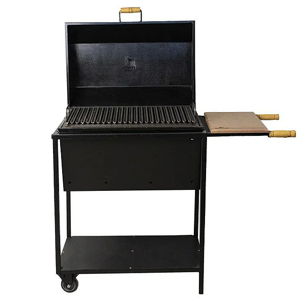 Churrasqueira Parrilla Bafo Grande com Rodas Móvel Brasa Forte