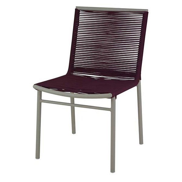 Cadeira Para Mesa de Jantar Cozinha Externa Modelo Presser Sem Braços Corda Naval