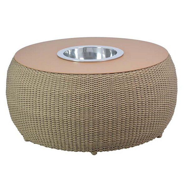 Mesa de Centro Corda Naval Tampo Chapa com Champanheira
