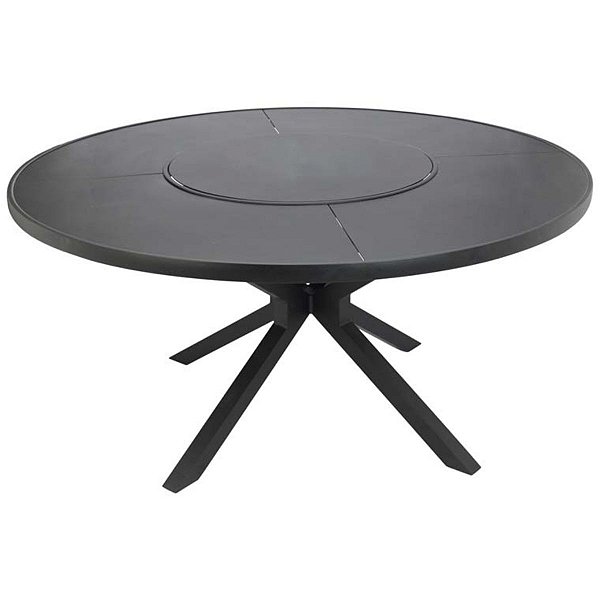 Mesa Giratória 4 Chapas Pé K Para Cadeiras de Área Gourmet e Piscina