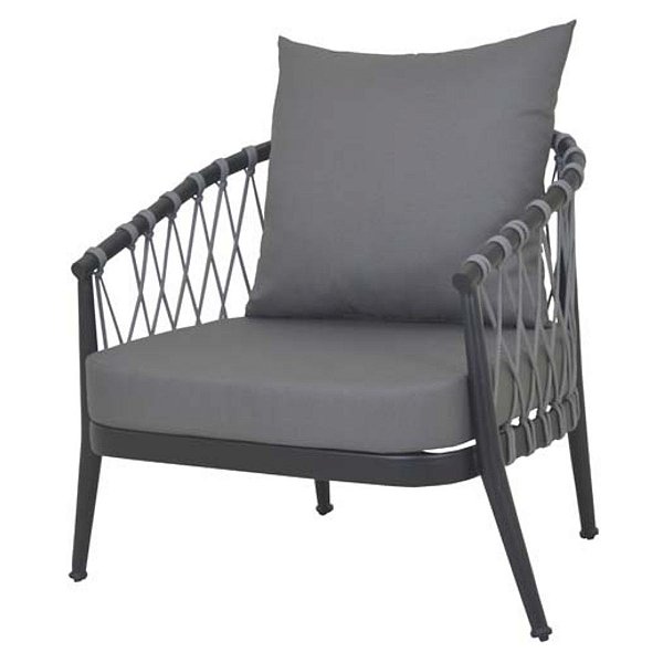 Poltrona Para Sala e Recepção Modelo Style Corda Naval