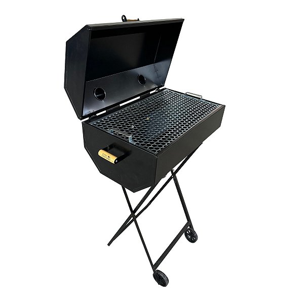 Churrasqueira Bafo a Carvão Grill Extra Grande Premium Com Suporte