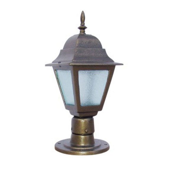 Poste Colonial de Jardim Toronto com 1 Luminária - Várias Cores